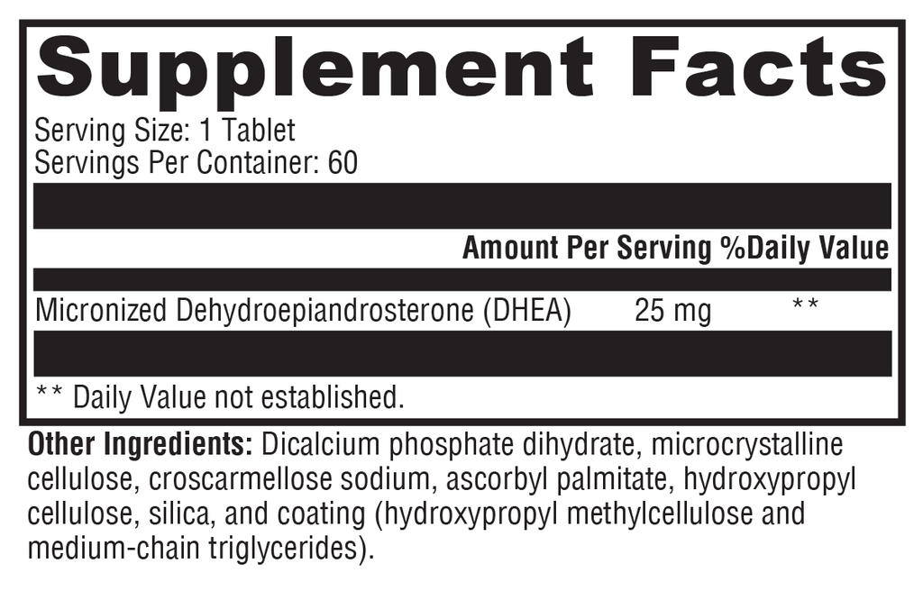 DHEA Micronized 25mg