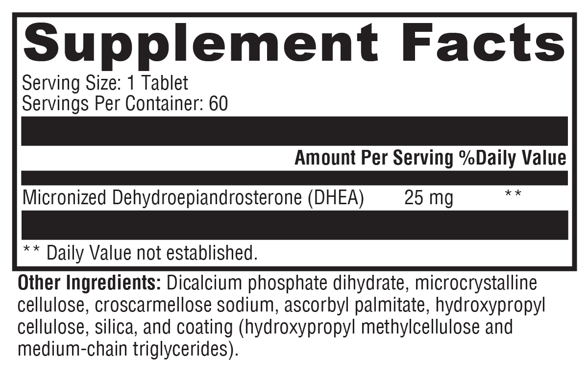 DHEA Micronized 25mg