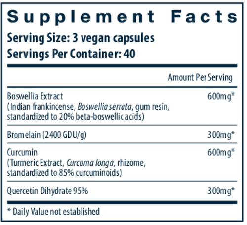 BCQ: Bromelain, Curcumin and Quercetin